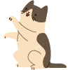 cute animated cat standing on hind legs with playful expression eight fun moments