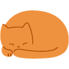 orange cat sleeping peacefully in a curled position showcasing a cozy 28 day nap