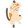 playful cartoon cat showing dynamic movement and joy with 8 playful poses