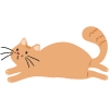 orange cat stretching and playing 8 playful moments