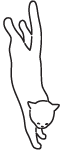 illustration of a cat jumping down