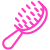 pink hair comb with 17 styling options